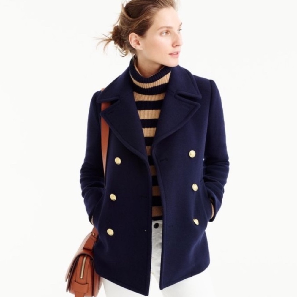J. Crew Andover Peacoat in Italian Wool Cashmere